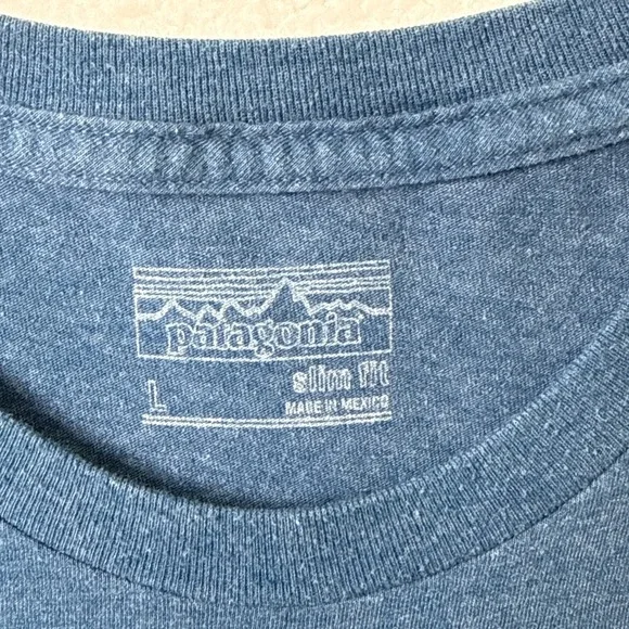 Patagonia Men's Cotton T Shirt Size Large Slim Fit Active Outdoors Hike Camp - Picture 11 of 13